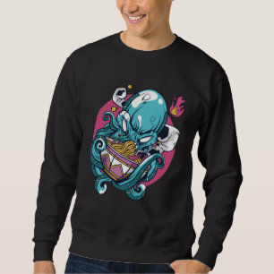 Bowl of Ramen Eating Angry Octopus Sweatshirt