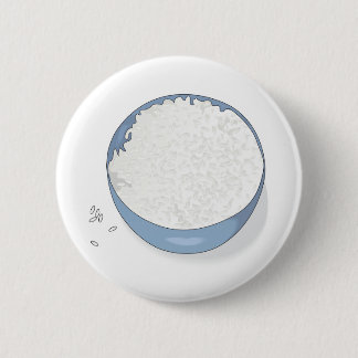 bowl of white rice 2 inch round button