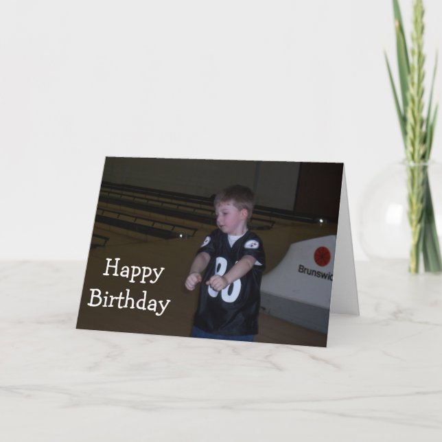 BOWL THEM OVER ON YOUR BIRTHDAY YOUNG MAN CARD (Front)