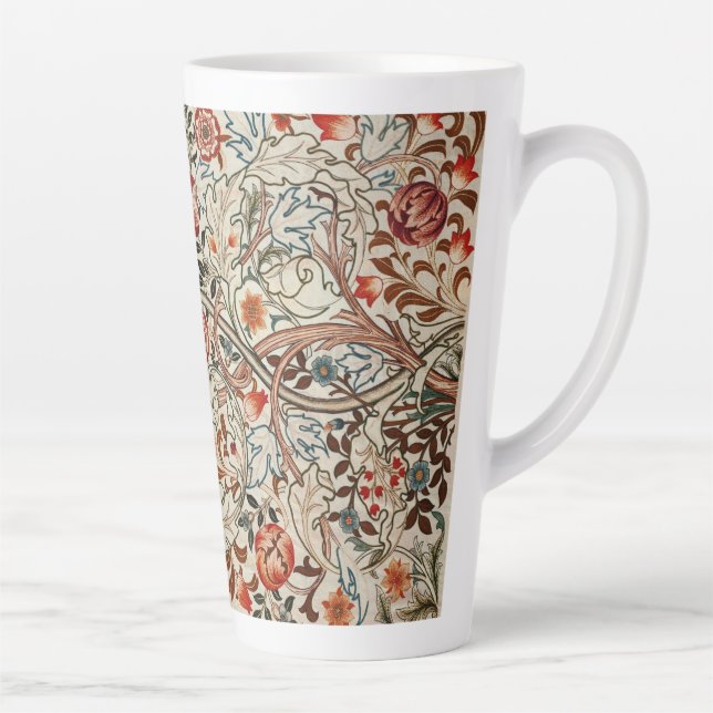 Bowl William Morris floral art design  Latte Mug (Right)