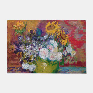 Bowl with Flowers, Van Gogh Doormat