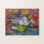 Bowl with Flowers, Van Gogh Jigsaw Puzzle<br><div class="desc">Vincent Willem van Gogh (30 March 1853 – 29 July 1890) was a Dutch post-impressionist painter who is among the most famous and influential figures in the history of Western art. In just over a decade, he created about 2, 100 artworks, including around 860 oil paintings, most of which date...</div>