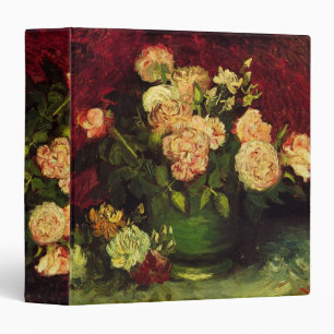 Bowl with Peonies and Roses by Vincent van Gogh Binder