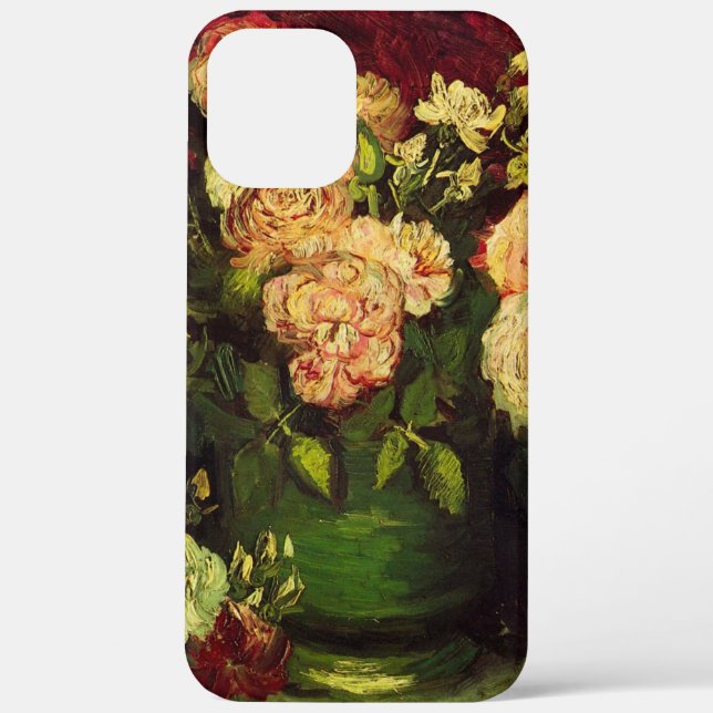 Bowl with Peonies and Roses by Vincent van Gogh Case-Mate iPhone Case (Back)