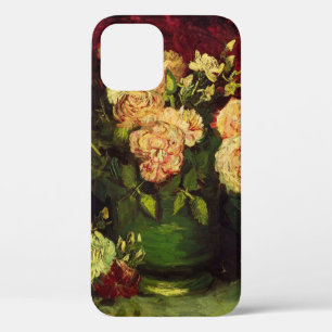 Bowl with Peonies and Roses by Vincent van Gogh iPhone 12 Case