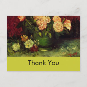 Bowl with Peonies and Roses, Vincent van Gogh Postcard