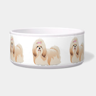 Bowl with shih tzu