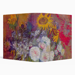 Bowl with Sunflowers and Roses by Vincent van Gogh Binder