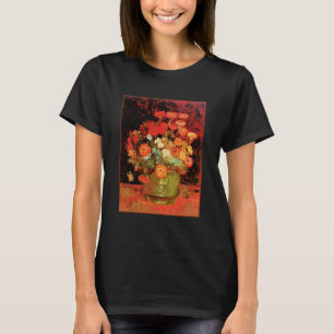 Bowl with Zinnias by Vincent van Gogh, T-Shirt