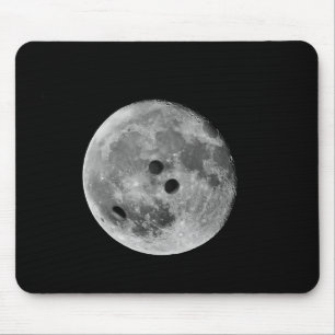Bowler Bowling Ball Funny Moon Mouse Pad