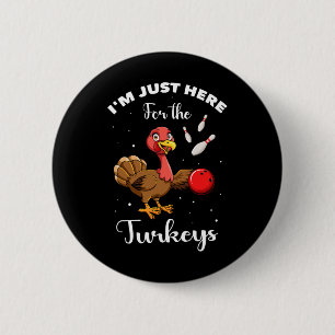 Bowler Bowling Tournament Turkey Bowling Player  2 Inch Round Button