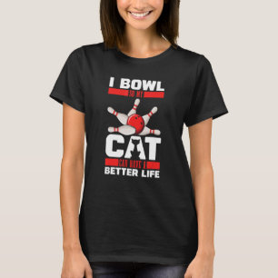 Bowler Cat Alley Team League Bowling T-Shirt