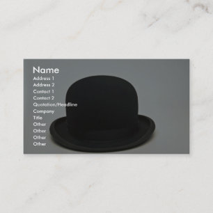 Bowler hat business card