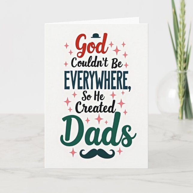 Bowler Hat Dads Day Card (Front)