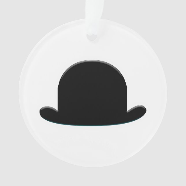 Bowler Hat Ornament (Front)