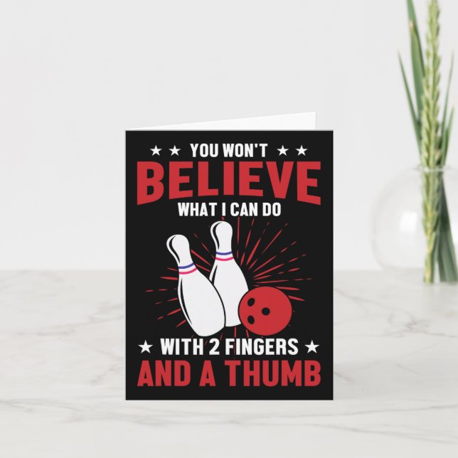 Bowler Sport Quotes Funny Bowling Lover  Card (Front)