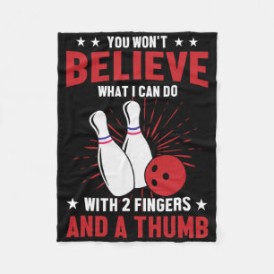 Bowler Sport Quotes Funny Bowling Lover  Fleece Blanket