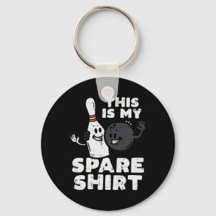 Bowler This Is My Spare Shirt Bowling Team Women M Keychain
