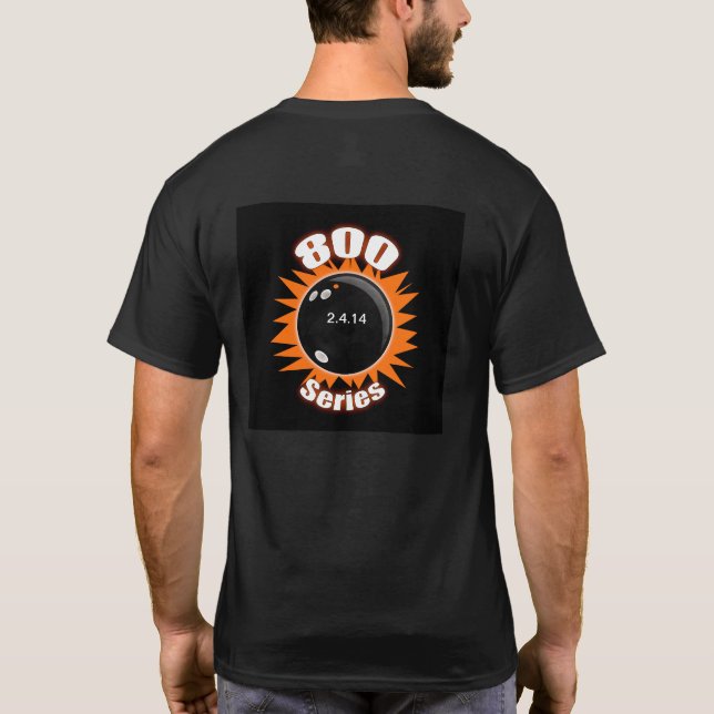 Bowler's 800 Series in Black and Orange T-Shirt (Back)