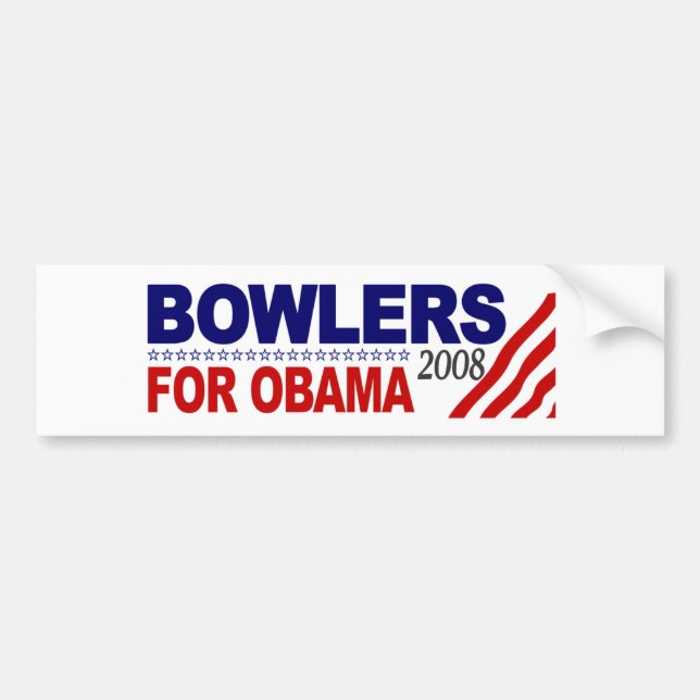 Bowlers For Obama Bumper Sticker (Front)