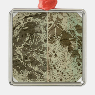 Bowles' Selenography or a Map of the Moon - 1780 Metal Ornament