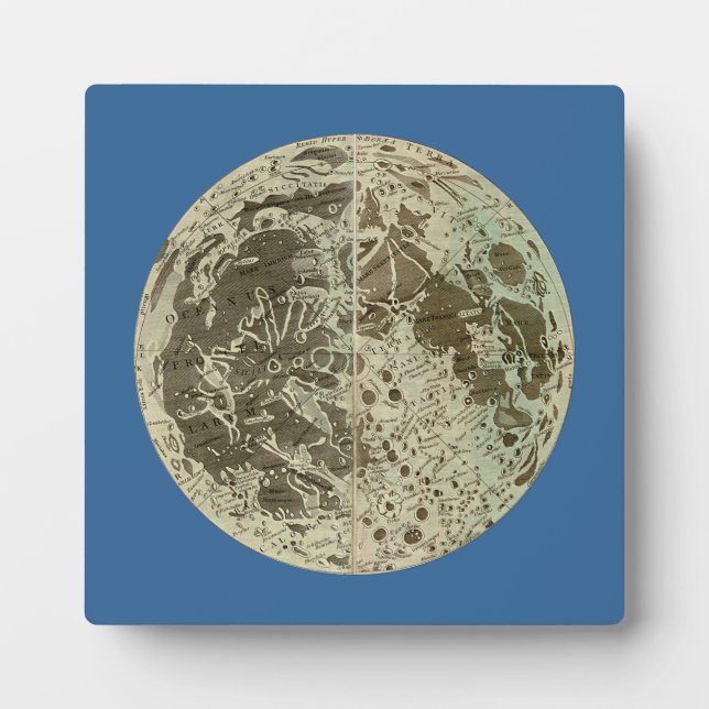 Bowles' Selenography or a Map of the Moon - 1780 Plaque (Front)