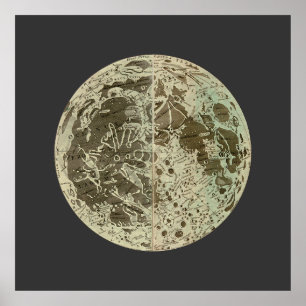 Bowles' Selenography or a Map of the Moon - 1780 Poster