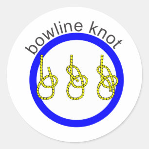 Bowline Knot Classic Round Sticker