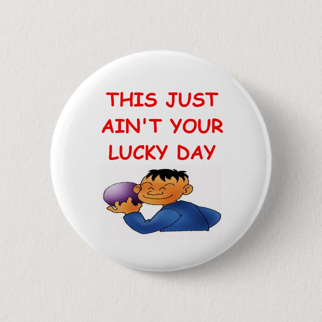 bowling 2 inch round button (Front)