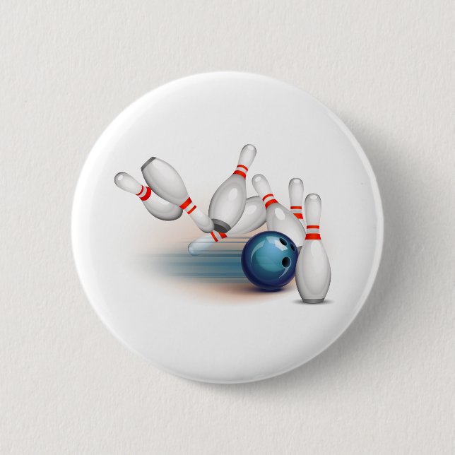 Bowling 2 Inch Round Button (Front)