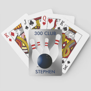 Bowling 300 Club Personalized Playing Cards