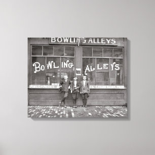 Bowling Alley, 1911 Canvas Print