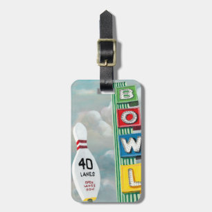 Bowling Alley Artwork Luggage Tag