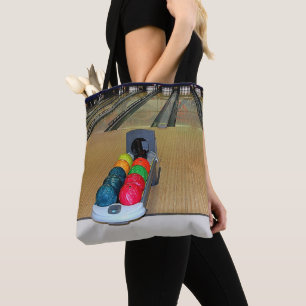 Bowling Alley Bowling Balls Sport Tote Bag