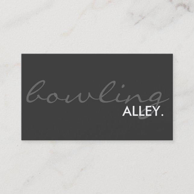 bowling alley. (colour customizable) business card (Front)