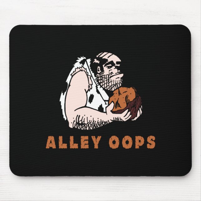 Bowling Alley Oops Caveman  Mouse Pad (Front)