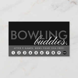 bowling alley rewards program loyalty card