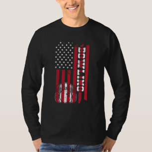 bowling america flag  cone skittles bowling T-Shirt
