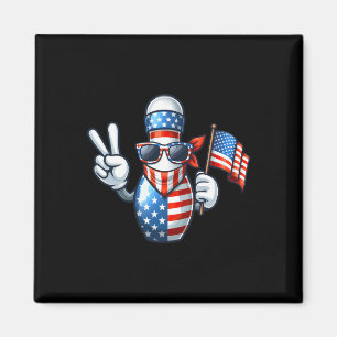 Bowling American Usa Flag Sungles 4th Of July Bowl Magnet