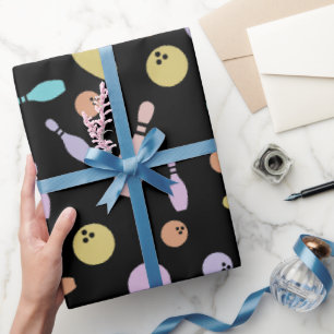 Bowling and Ball Pattern Wrapping Paper