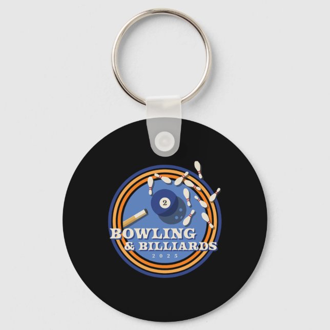 Bowling And Billiards - 2 Ll  Keychain (Front)