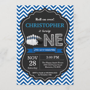 Bowling Anniversaire Invitation 1er anniversaire f