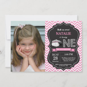 Bowling Anniversaire Invitation 1er anniversaire f
