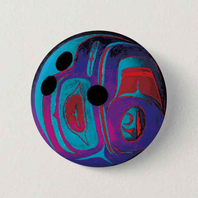 Bowling Ball 2 Inch Round Button (Front)