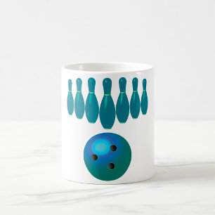 Bowling Ball and Pins Fun Sports Coffee Mug