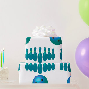 Bowling Ball and Pins Fun Sports Wrapping Paper