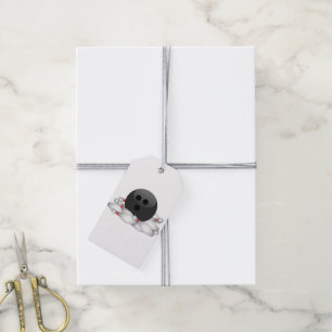 Bowling Ball And Pins Gift Tags
