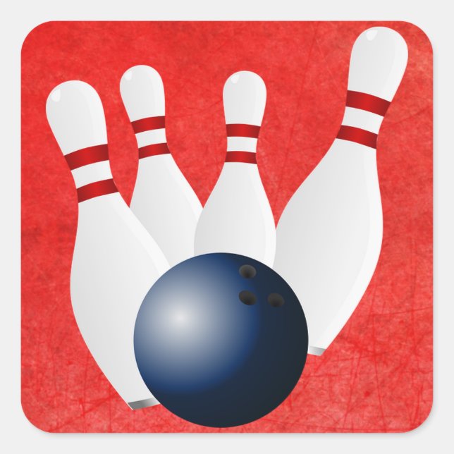 Bowling Ball and Pins Stickers (Front)