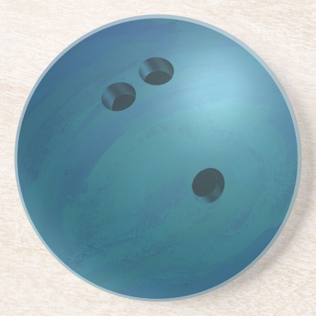 Bowling Ball Blue Coaster (Front)