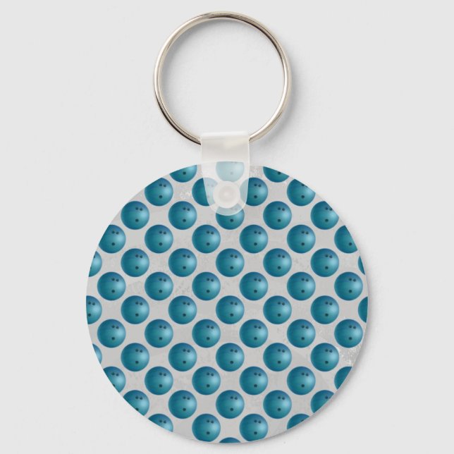 Bowling Ball Blue Keychain (Front)